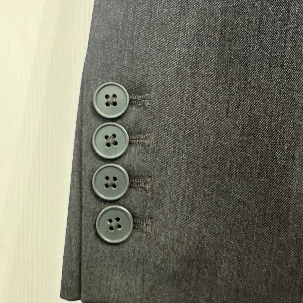 Liz Claiborne Charcoal Gray Suit Blazer Size 14 - Picture 3 of 4